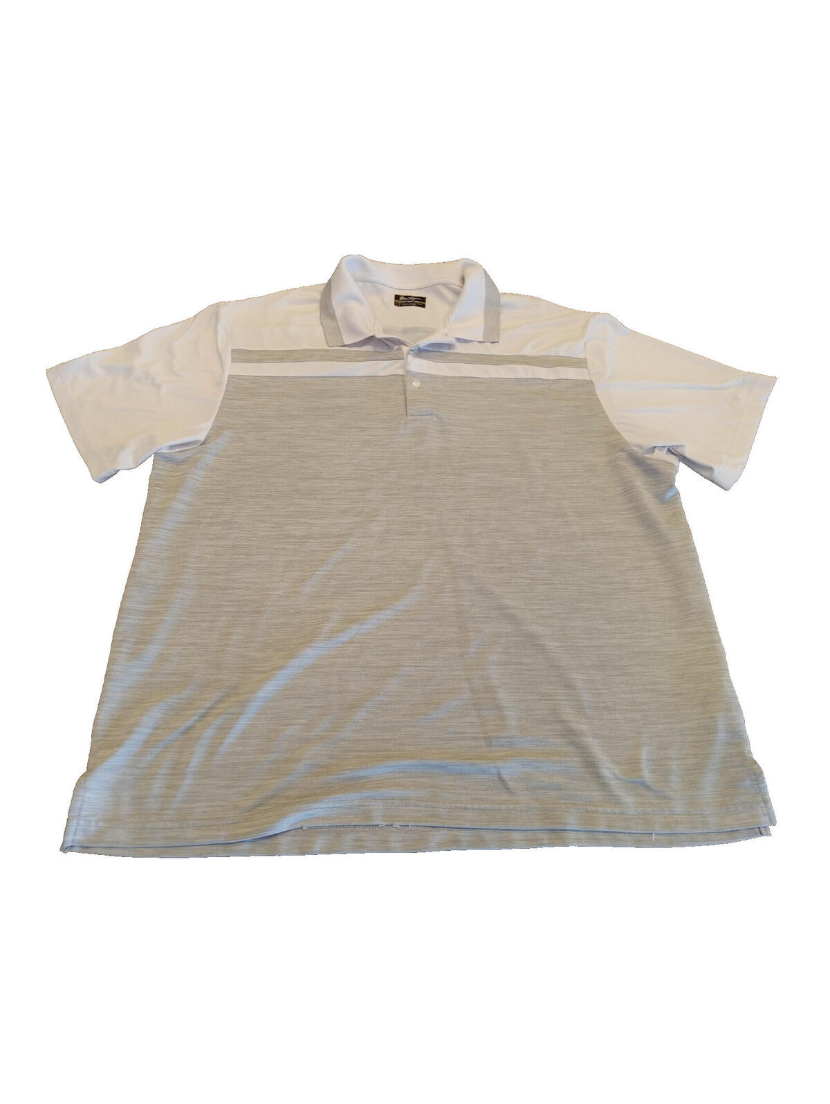 Ben Hogan Golf Polo Shirt Mens 3xl Xxxl Gray White Colorblock Performance Tee